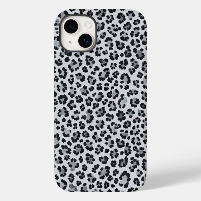 Pattern Leopard Print Gray Case-Mate iPhone Hülle (Rückseite)