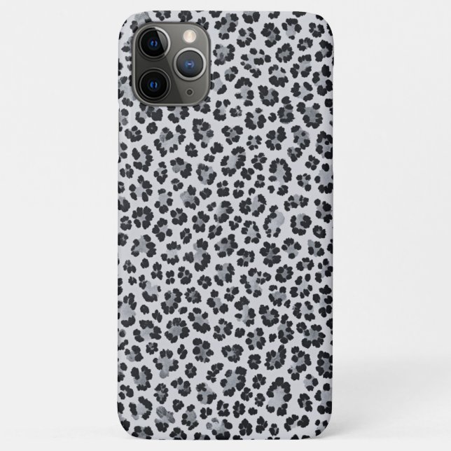 Pattern Leopard Print Gray Case-Mate iPhone Hülle (Rückseite)