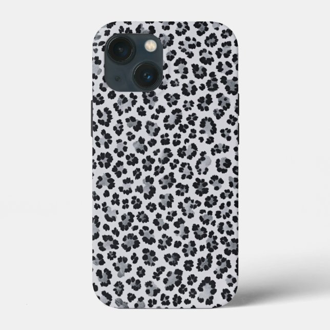 Pattern Leopard Print Gray Case-Mate iPhone Hülle (Rückseite)