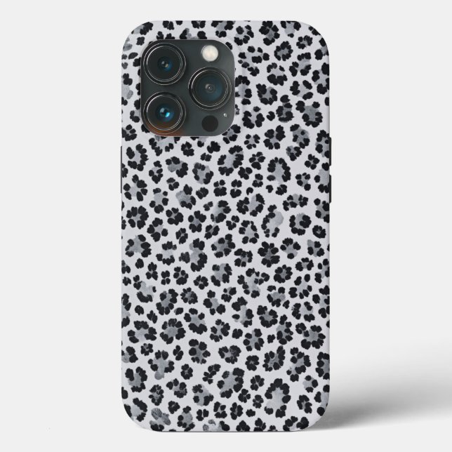 Pattern Leopard Print Gray Case-Mate iPhone Hülle (Rückseite)