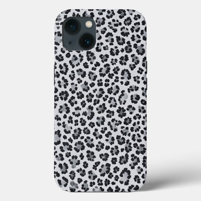 Pattern Leopard Print Gray Case-Mate iPhone Hülle (Rückseite)
