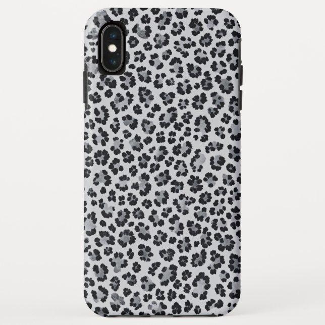 Pattern Leopard Print Gray Case-Mate iPhone Hülle (Rückseite)