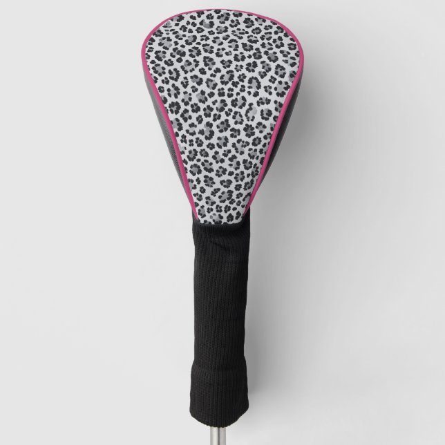 Pattern Leopard Print Gray Golf Headcover (Vorderseite)