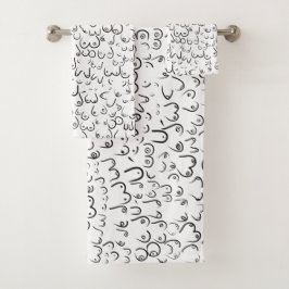 Pattern lustiger Spaß Badhandtuch Set