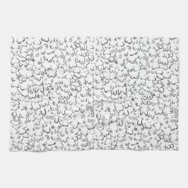 Pattern lustiger Spaß Geschirrtuch