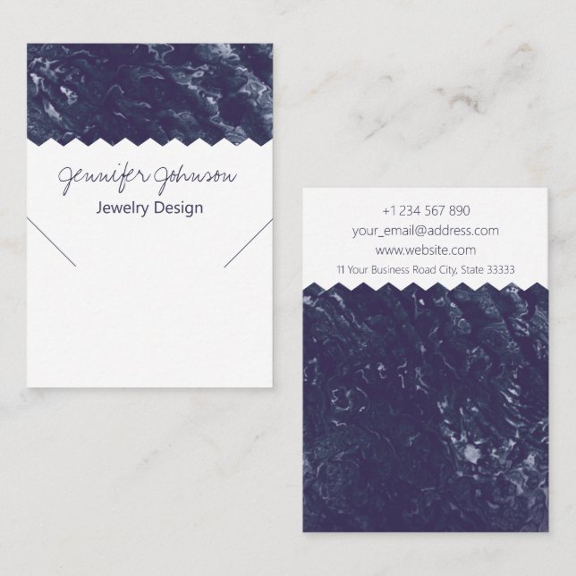 Pattern Marbour Agate Necklace Display Card Visitenkarte (Vorne/Hinten)