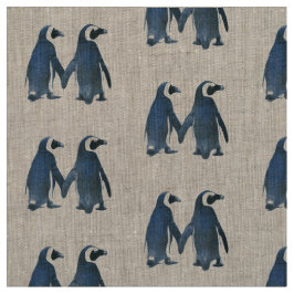 PATTERN MIT ZWEI PENGUINEN IN LIEBE! STOFF