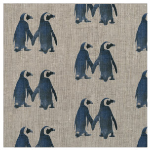 PATTERN MIT ZWEI PENGUINEN IN LIEBE! STOFF