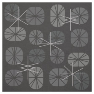 Pattern Oblongs Dark Gray Stoff