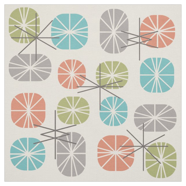 Pattern Oblongs farbenfroh mehrfarbig Stoff (Muster)