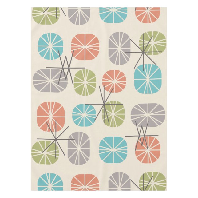 Pattern Oblongs farbenfroh mehrfarbig Tischdecke (Vorderseite)