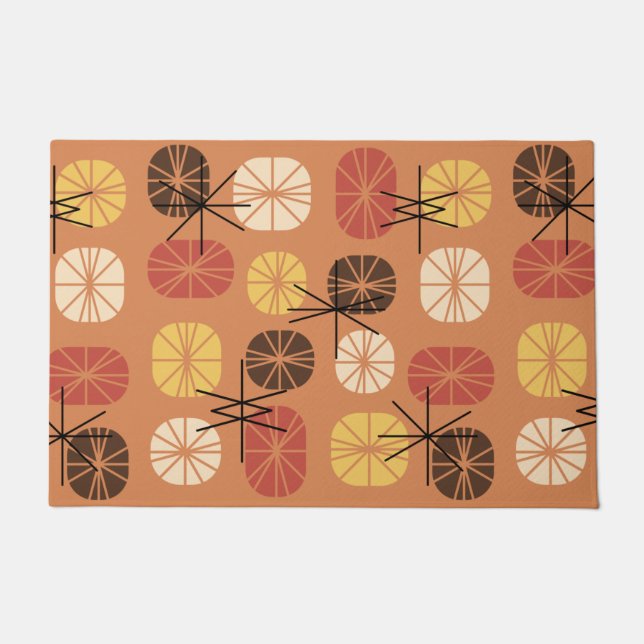Pattern Oblongs Herbst Orange Fußmatte (Vorderseite)
