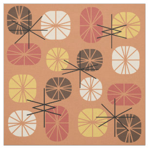 Pattern Oblongs Herbst Orange Stoff