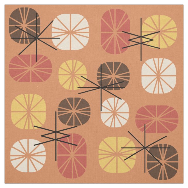Pattern Oblongs Herbst Orange Stoff (Muster)