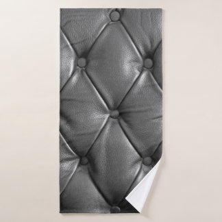 pattern of black genuine leather texture using as  badehandtuch