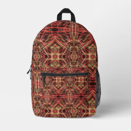 Pattern of Bright Colors and Black Background Bedruckter Rucksack