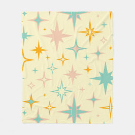 Pattern of colorful retro stars fleecedecke