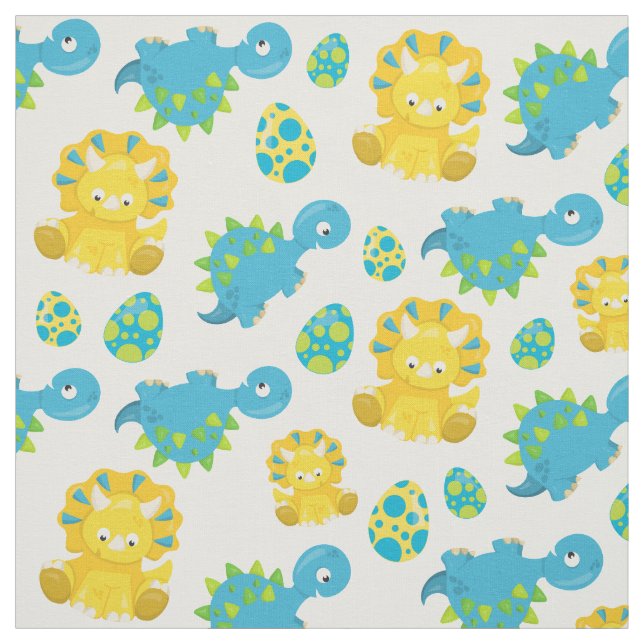 Pattern of Dinosaurs, Cute Dinosaurs, Baby Dino Stoff (Muster)