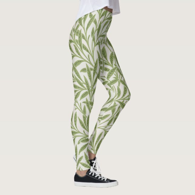 Pattern of green leafy branches  leggings (Rechts)