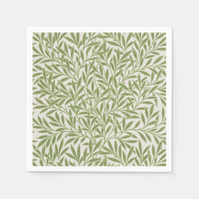 Pattern of green leafy branches  serviette (Vorderseite)