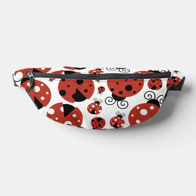 Pattern of Ladybugs, Cute Ladybugs, Red Ladybugs Bauchtasche (Ablage )