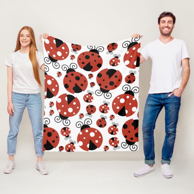 Pattern of Ladybugs, Cute Ladybugs, Red Ladybugs Fleecedecke (Beispiel)