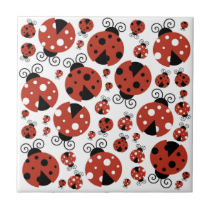 Pattern of Ladybugs, Cute Ladybugs, Red Ladybugs Fliese