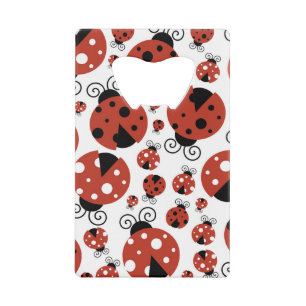 Pattern of Ladybugs, Cute Ladybugs, Red Ladybugs Geldbeutel Flaschenöffner