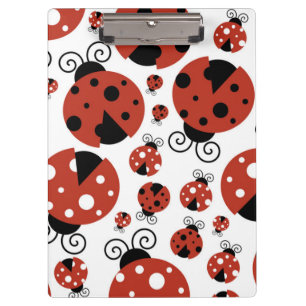 Pattern of Ladybugs, Cute Ladybugs, Red Ladybugs Klemmbrett