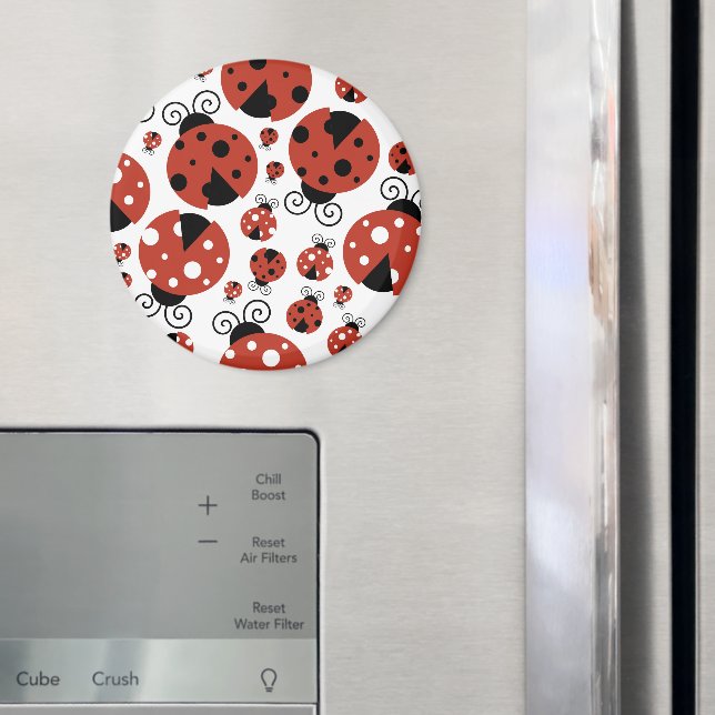 Pattern of Ladybugs, Cute Ladybugs, Red Ladybugs Magnet (In Situ (Kühlschrank))