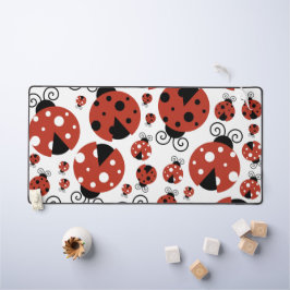 Pattern of Ladybugs, Cute Ladybugs, Red Ladybugs Schreibtischunterlage