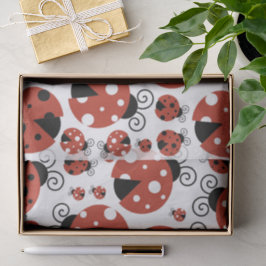 Pattern of Ladybugs, Cute Ladybugs, Red Ladybugs Seidenpapier