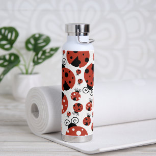 Pattern of Ladybugs, Cute Ladybugs, Red Ladybugs Trinkflasche