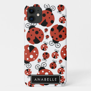 Pattern Of Ladybugs, Red Ladybugs, Your Name Case-Mate iPhone Hülle