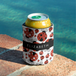 Pattern Of Ladybugs, Red Ladybugs, Your Name Dosenkühler