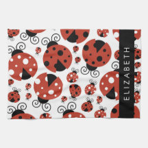 Pattern Of Ladybugs, Red Ladybugs, Your Name