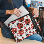 Pattern Of Ladybugs, Red Ladybugs, Your Name Laptopschutzhülle<br><div class="desc">Cute,  fun und süß ladybugs in red color. Modern and trendy gift,  perfekt for the ladybug lover in your life. Personalize by adding your name,  nickname,  monogram or initials.</div>