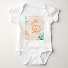 Pattern of rabbits baby strampler