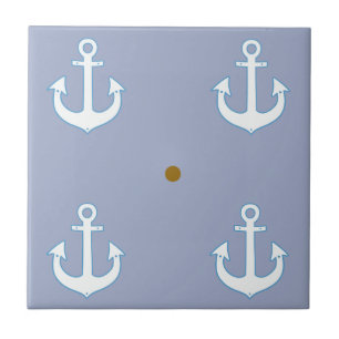 pattern of small white anchors fliese