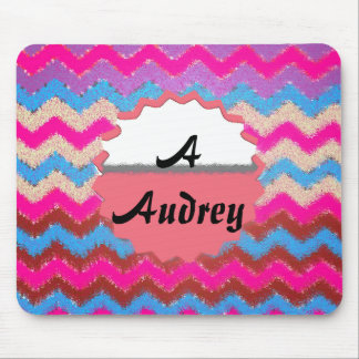 Pattern Office Party Peace Chevrons Mit Monogramm Mousepad