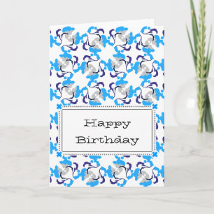 Pattern Poodle Greeting Card Karte