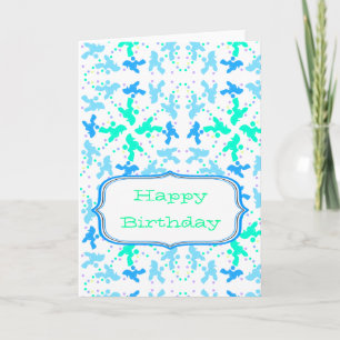 Pattern Poodle Greeting Card Karte