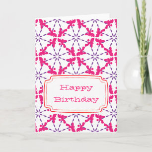 Pattern Poodle Greeting Card Karte