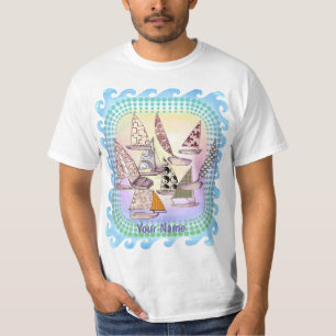 Pattern Sailboote T - Shirt