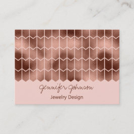 Pattern Schmuck Design Rose Gold Foil Visitenkarte