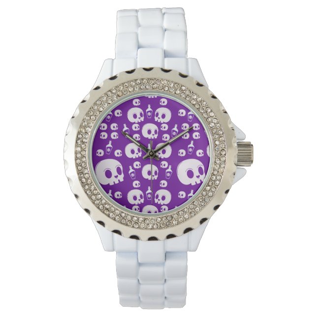 Pattern Skull - Halloween  Armbanduhr (Vorderseite)