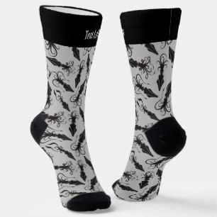 Pattern Socken für schwarze Tintenfische