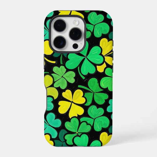 Pattern St. Patrick's Day Clowers  iPhone Hülle (Rückseite)