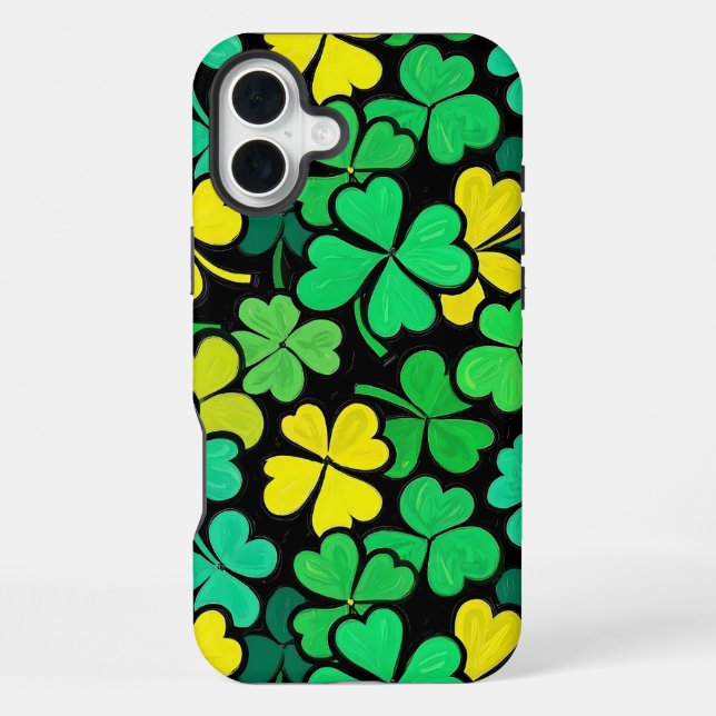 Pattern St. Patrick's Day Clowers  iPhone Hülle (Rückseite)