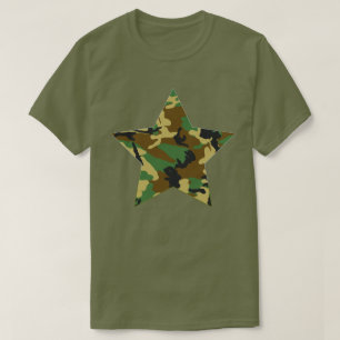Pattern-Star der Camouflage Woodland T-Shirt